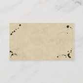 Monogram & Inktvlek Bruiloft Website Informatiekaartje (Achterkant)