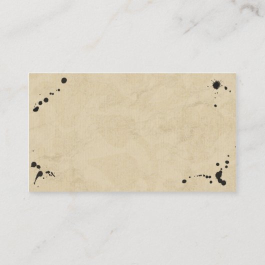  Monogram & Inktvlek Bruiloft Website Informatiekaartje (Achterkant)