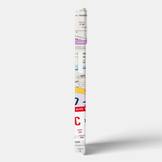 Monogram instapkaart, vliegticket collage, plezier Case-Mate iPhone case (Achterkant / Rechts)