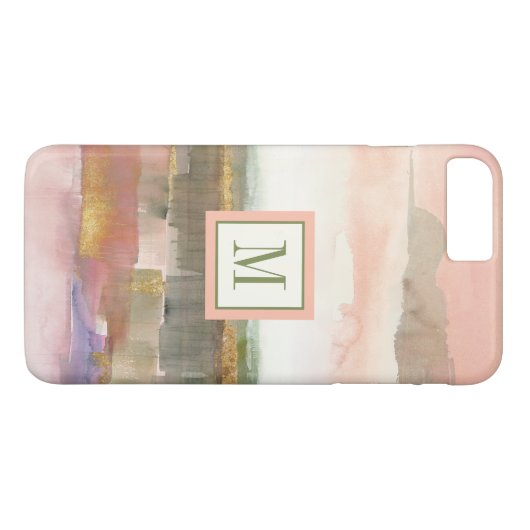 Monogram | Invloed van Lijn- en Kleurgoudgewassen Case-Mate iPhone Case (Achterkant (Horizontaal))