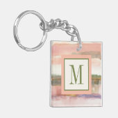 Monogram | Invloed van Lijn- en Kleurgoudgewassen Sleutelhanger (Voorkant Links)