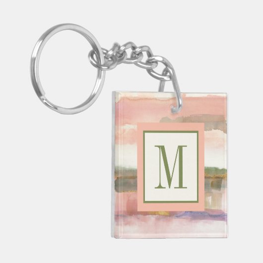 Monogram | Invloed van Lijn- en Kleurgoudgewassen Sleutelhanger (Voorkant Links)