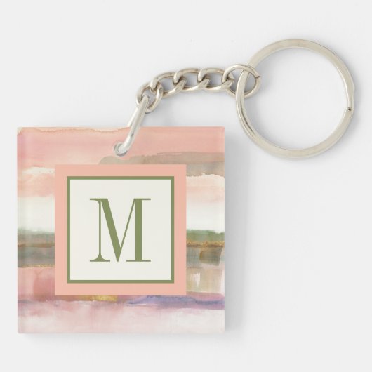 Monogram | Invloed van Lijn- en Kleurgoudgewassen Sleutelhanger (Achterkant)