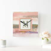 Monogram | Invloed van Lijn- en Kleurgoudgewassen Vierkante Klok (Huis)