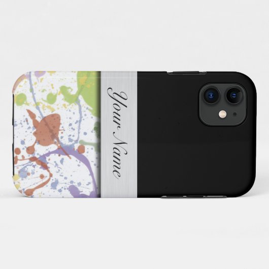 Monogram iPhone 5 Hoesje met kaarthouder (Achterkant (horizontaal))