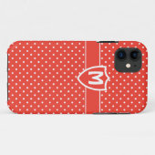 Monogram iPhone 5 Hoesje, rode stippen Case-Mate iPhone Case (Achterkant (horizontaal))