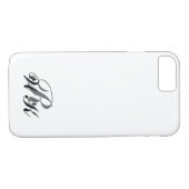 Monogram iPhone 7 Hoesje in wit (Achterkant (Horizontaal))
