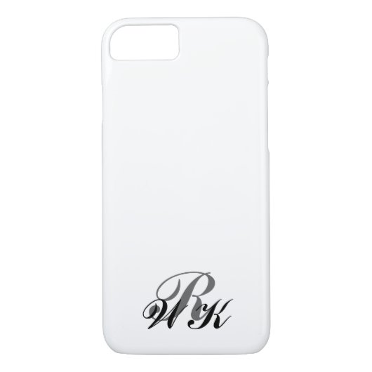 Monogram iPhone 7 Hoesje in wit (Achterkant)