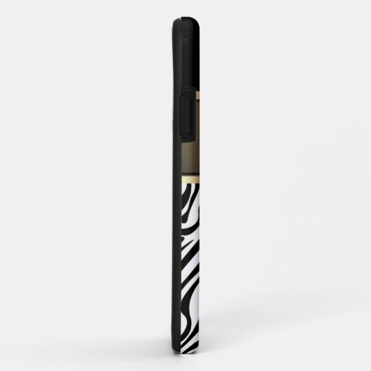 Monogram iPhone Case Zebra (Achterkant/rechts)