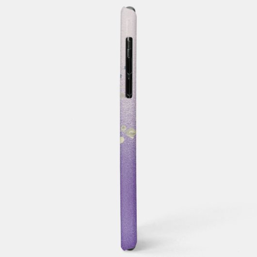 *~* Monogram Iridescent Pastel Lavender Floral Case-Mate iPhone Case (Achterkant/links)