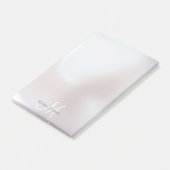 Monogram Iridescent Pearl Shimmer Post Post-it® Notes (Schuin)