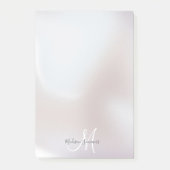 Monogram Iridescent Pearl Shimmer Post Post-it® Notes (Voorkant)