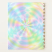 Monogram iriserend neon holografisch 2024 planner (Achterkant)