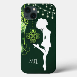 Monogram Irish Dance Celtic Clovers and Lights Case-Mate iPhone Case
