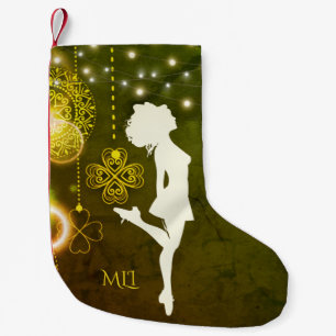 Monogram Irish Dance Celtic Clovers and Lights Kleine Kerstsok