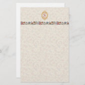 Monogram Italiaans Florentine Briefpapier (Voorkant / Achterkant)