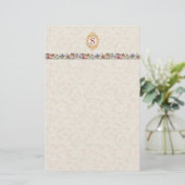 Monogram Italiaans Florentine Briefpapier (Staand voorkant)