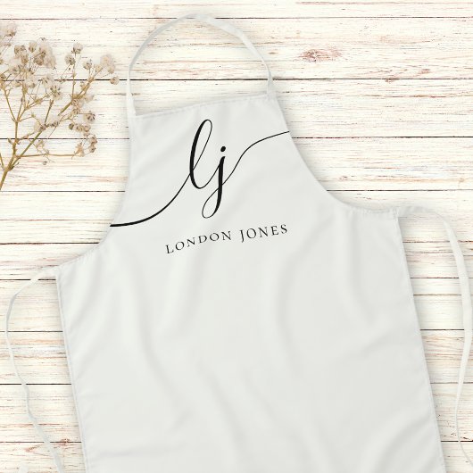 Monogram Ivoor Modern Minimalistisch Elegant Scrip Schort