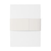 Monogram ivoor simplistische bruiloft uitnodigingen wikkel (Achterkant Voorbeeld)