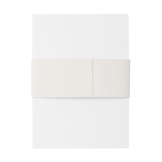 Monogram ivoor simplistische bruiloft uitnodigingen wikkel (Achterkant Voorbeeld)