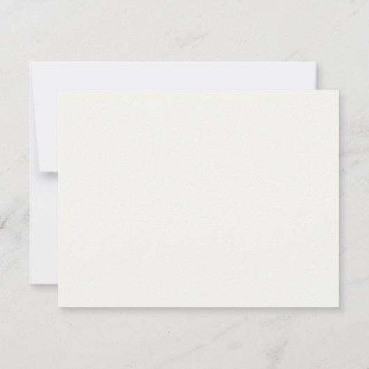 Monogram Ivory Gold Simple Monogrammed Notecard Notitiekaartje (Achterkant)