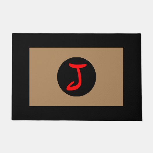 Monogram J Black Trim Deurmat (Voorkant)