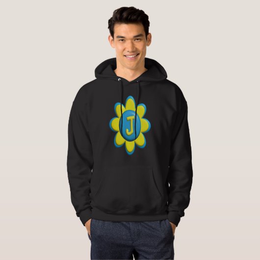 Monogram J  Colorful Flower Hoodie (Voorkant volledig)
