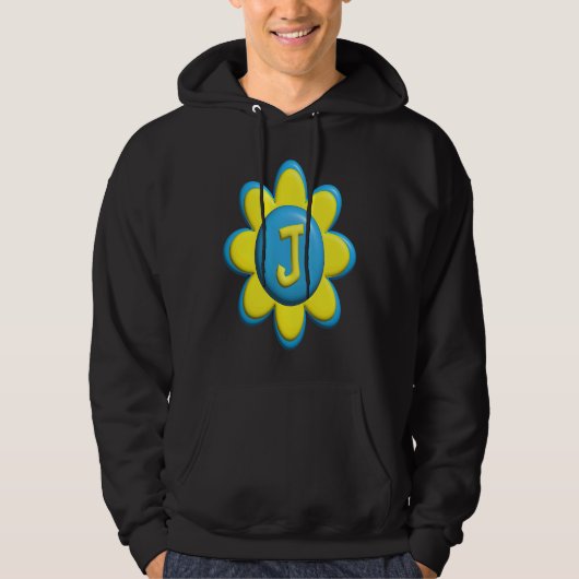 Monogram J Colorful Flower Hoodie (Voorkant)
