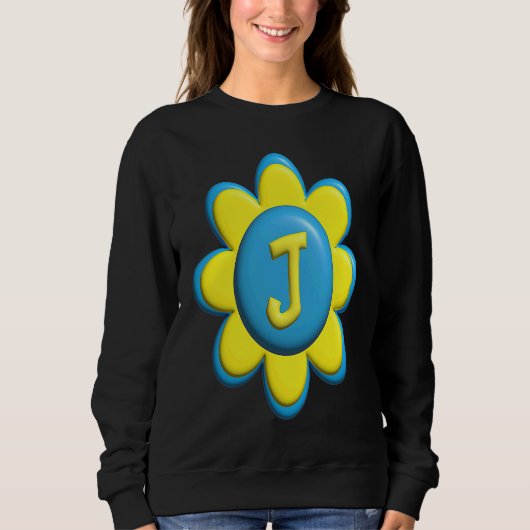Monogram J  Colorful Flower Trui (Voorkant)