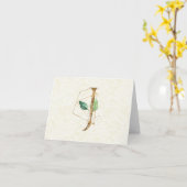 Monogram J Floral Note Kaart Gold (Gele Bloem)