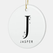 Monogram J Hemelse Naam Keramisch Ornament (Links)