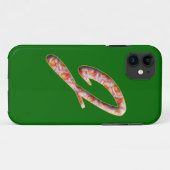 Monogram J in Rozen Patroon Iphone 5 Hoesje (Achterkant (horizontaal))