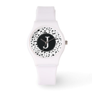 Monogram J Muzieknoten polshorloge Horloge