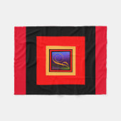 MONOGRAM J RED FLEECE DEKEN (Voorkant (Horizontaal))