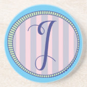 Monogram J Sandstone Onderzetter (Voorkant)