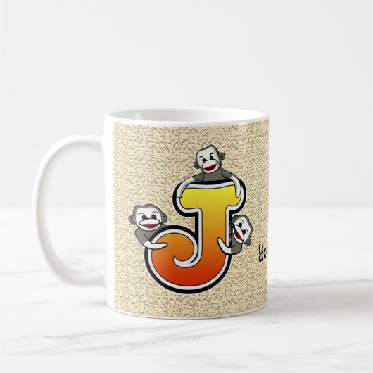 Monogram J Sock Monkey Mok (Links)