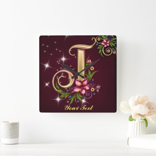 Monogram J wandklok personaliseren (Huis)