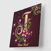 Monogram J wandklok personaliseren (Hoek)