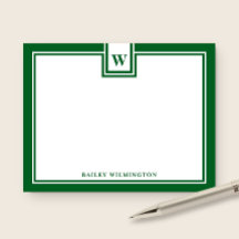 Monogram Jager Groen Rand Moderne Kantoorartikelen