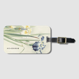 Monogram  Japans Iris Bloem Bagagelabel