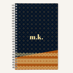 Monogram Japanse Schildpad Diamant Patroon Notitieboek
