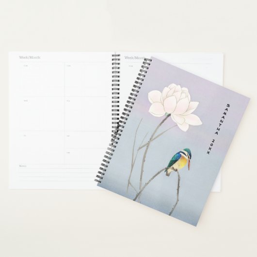 Monogram Japanse Vintage Kingfisher Lotus Planner (Display)