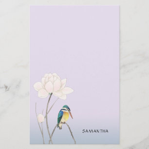 Monogram Japanse Vintage Kingfisher Stationery Briefpapier