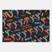 Monogram Jazz Musicians Retro Music Party POP ART Inpakpapier Vel (Voorkant)