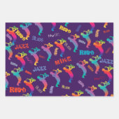 Monogram Jazz Musicians Retro Music Party POP ART Inpakpapier Vel (Voorkant 3)