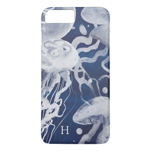Monogram | Jellyfish op marineschip Case-Mate iPhone Case (Achterkant)