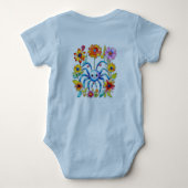 Monogram Jongensnaam - Schattigee spin in blauw | Romper (Achterkant)