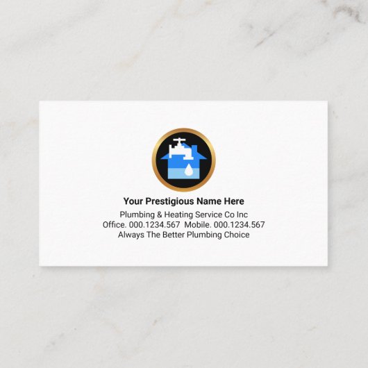 Monogram Jouw naam Loodgieterij Visitekaartje (Achterkant)