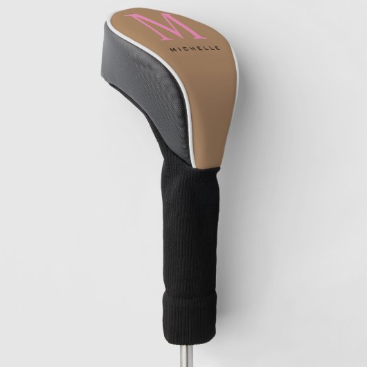 Monogram Jouw naam Speciaal geschenk Geliefden Golfheadcover (Schuin)