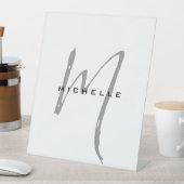 Monogram Jouw naam Speciaal geschenk Geliefden Reclamebord Met Voetstuk (Insitu)